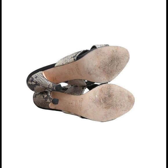 Snakeskin Python Animal Print Roccia Patsy Crossover Sandals Shoes Heels 8 -Bebe - Picture 6 of 8